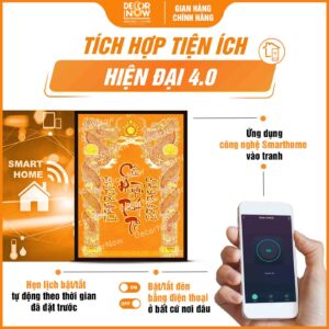 Công nghệ trong bài vị Cửu Huyền Thất Tổ câu đối chữ Việt DecorNow TC432