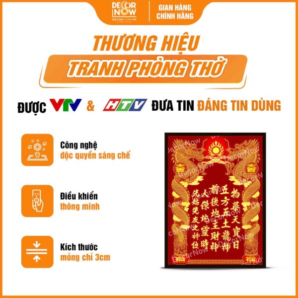 Giới thiệu chung về bài vị Thần Tài Thổ Địa chữ Hán nền đỏ DecorNow TC461