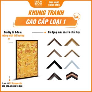 Khung bài vị Tổ Nghiệp chữ Việt khảm vàng DecorNow TC439