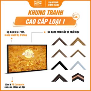 Khung tranh trúc chỉ in ngang chữ thư pháp Khang DecorNow TC457