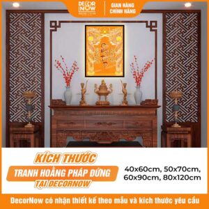 Kích thước phong thủy bài vị Cửu Huyền Thất Tổ câu đối chữ Việt DecorNow TC432