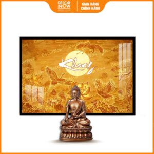 tranh trúc chỉ in ngang chữ thư pháp Khang DecorNow TC457