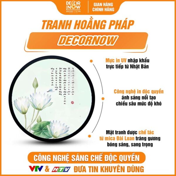 Bề mặt tranh đèn hiện đại tròn Tiêu Tai Cát Tường Thần Chú TC468