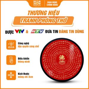 Giới thiệu chung về tranh đèn hiện đại tròn kinh Chú Đại Bi TC476