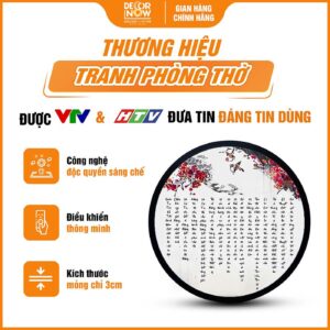 Giới thiệu về tranh đèn hào quang Bát Nhã Tâm Kinh tròn hoa mai sẻ TC475