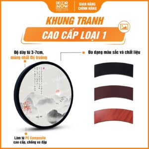 Khung của tranh đèn hiện đại tròn Chú Dược Sư Lưu Ly Quang Vương Phật TC470