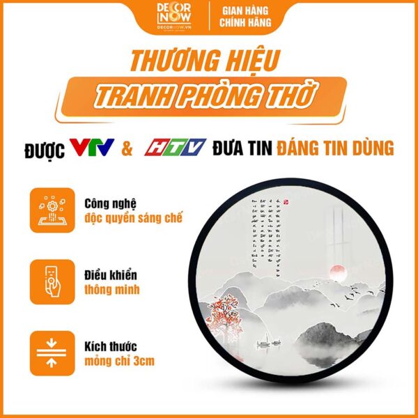 Tổng quan của tranh đèn hiện đại tròn Chú Dược Sư Lưu Ly Quang Vương Phật TC470