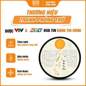 Tổng quan về tranh đèn hào quang Bát Nhã Tâm Kinh tròn cá chép trời TC474