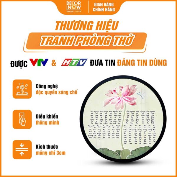 Tổng quan về tranh đèn hiện đại tròn Tiêu Tai Cát Tường Thần Chú TC467