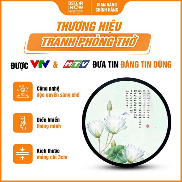 Tổng quan về tranh đèn hiện đại tròn Tiêu Tai Cát Tường Thần Chú TC468