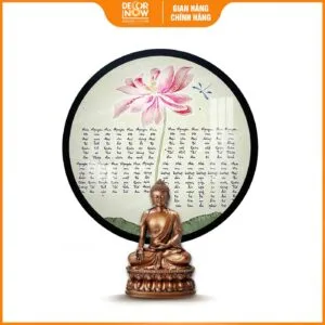 Tranh Đèn Hiện Đại In Tròn Tiêu Tai Cát Tường Thần Chú TC467