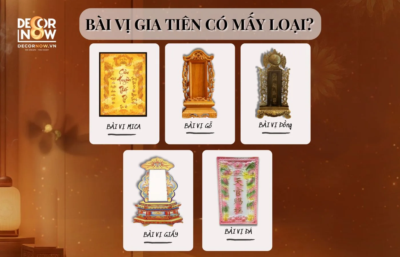 Bài vị gia tiên có mấy loại