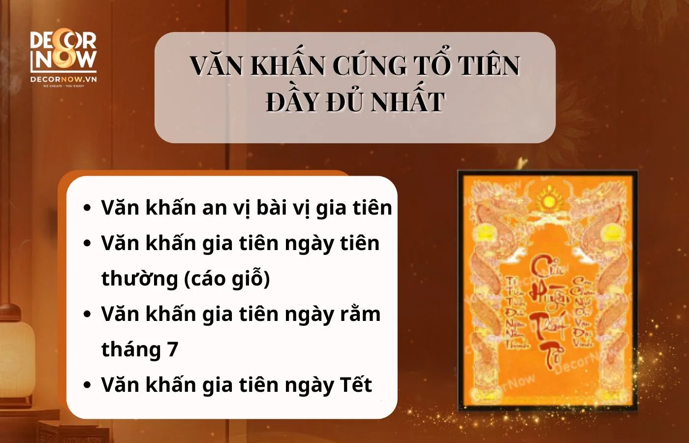 Văn khấn cúng tổ tiên đúng nhất