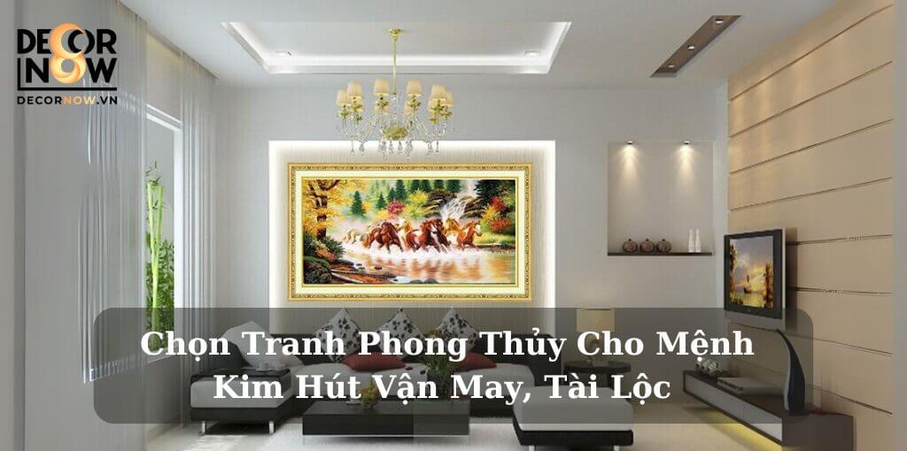 Tranh phong thủy cho mệnh Kim