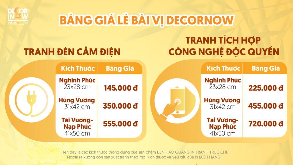 giá tranh chữ phúc treo bàn thờ