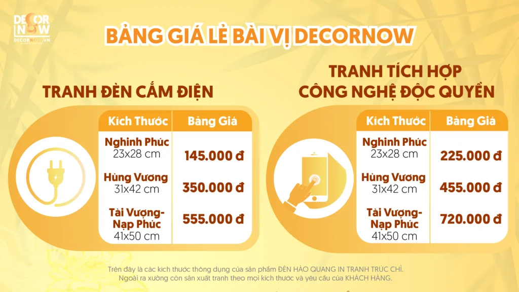 giá tranh chữ phúc treo bàn thờ