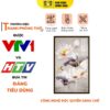 Tranh Đèn Hiện Đại In Đứng Họa Tiết Mẫu Hoa Sen Chim Đầu Xám Xanh DECORNOW DCN-HD35