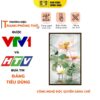 Tranh Đèn Hiện Đại In Đứng Họa Tiết Hoa Sen Hồng Và Chuồn Chuồn DECORNOW DCN-HD78