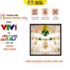 Tranh Trúc Chỉ In Vuông Tranh Mây Trời Tượng Phật Xanh Lá DECORNOW DCN-HD794