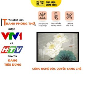 Tranh Đèn Hiện Đại In Ngang Họa Tiết Cá Sen DECORNOW DCN-TC522