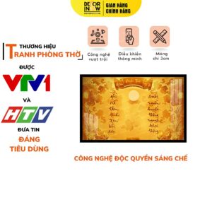 Tranh Trúc Chỉ In Ngang Mẫu Cửu huyền thất thổ Font Chữ TNH DECORNOW DCN-TC523