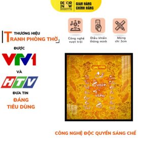 Tranh Trúc Chỉ In Vuông Chữ Cổ Huyền Trăm Họ DECORNOW DCN-TC532