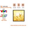 Tranh Trúc Chỉ In Vuông Họa Tiết Sen Trời Chim Hạc DECORNOW DCN-TC544