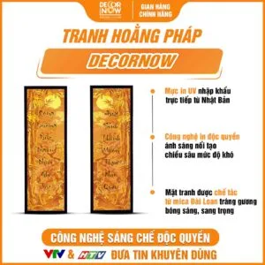 Tranh Trúc Chỉ In Đối Bộ Đối Đức Sinh Thành Muôn Thuở Nào Quên DecorNow TC500 10 Bề mặt tranh trúc chỉ bộ đối Đức Sinh Thành Muôn Thuở Nào Quên DecorNow TC500