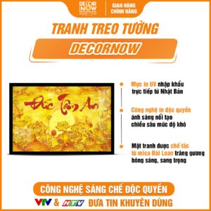 Mặt tranh trúc chỉ in ngang chữ Đức Tâm An kèm hoa sen mã TC538