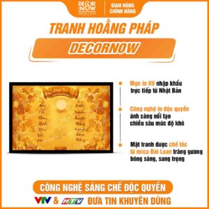 Bề mặt tranh Trúc Chỉ In Ngang Mẫu Cửu Huyền Thất Tổ Font Chữ TNH DecorNow TC523