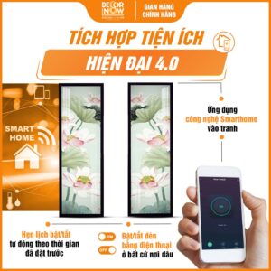 Công nghệ trong tranh hoằng pháp Đối Sen Xanh Ngọc Bích HD82