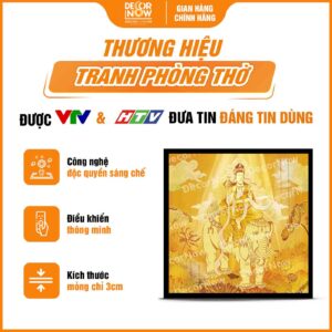 Tổng quan về tranh trúc chỉ in vuông hình Phổ Hiền Bồ Tát DecorNow TC555