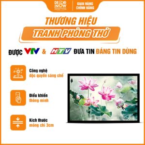 Giới thiệu chung về tranh đèn hiện đại in ngang Vườn Hoa Sen Hồng mã HD80