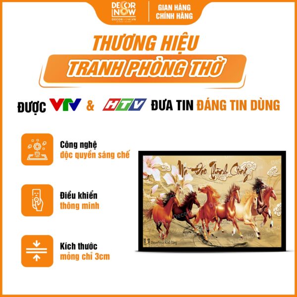 Giới thiệu chung về tranh treo tường in ngang phong thủy Mã Đáo Thành Công DecorNow TC485