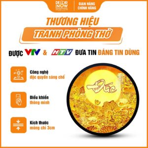 Tổng quan về tranh trúc chỉ in tròn chữ Đức hoa sen DecorNow TC528