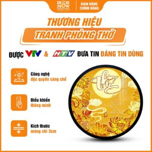 Giới thiệu chung về tranh trúc chỉ tròn chữ Phúc vân sen trời TC526