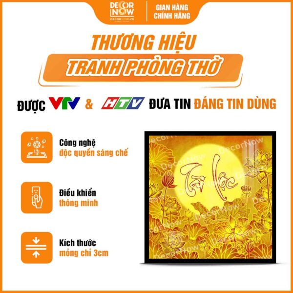 Giới thiệu chung về tranh trúc chỉ in vuông chữ Tài Lộc DecorNow TC516