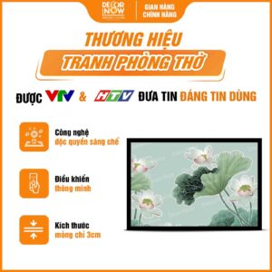 Tổng quan tranh đèn hiện đại treo tường in ngang hoa sen hồng DecorNow HD31