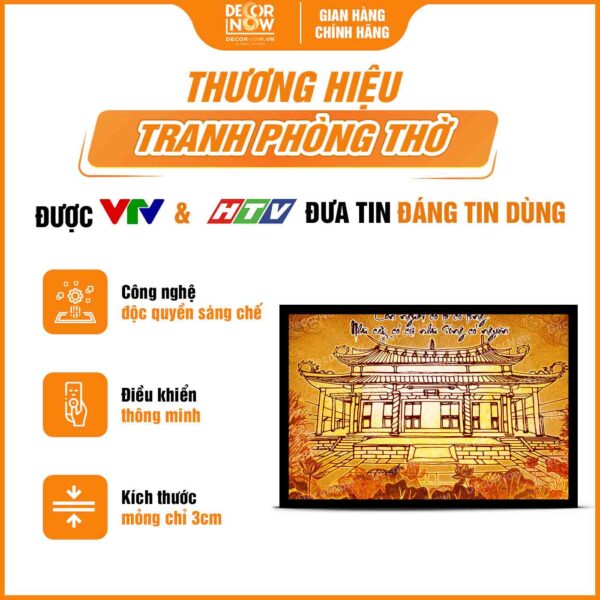 Tổng quan tranh trúc chỉ in ngang cung đình có câu đối DecorNow TC525