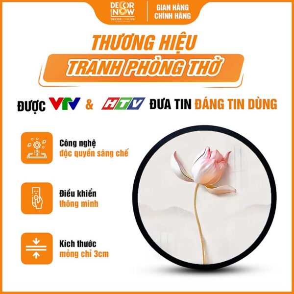 Tổng quan về tranh trúc chỉ tròn hoa sen kiểu 2 TC480