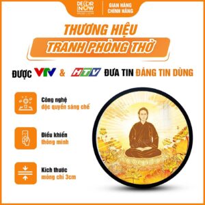 Tổng quan về tranh trúc chỉ in tròn Huỳnh Đức Giáo Chủ DecorNow TC552