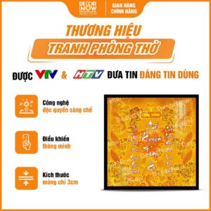 Tổng quan về tranh trúc chỉ in vuông Chữ Cổ Huyền Trăm Họ DecorNow TC532