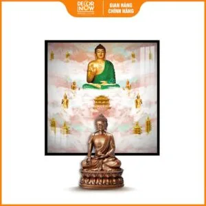 Tranh Hiện Đại In Vuông Mây Trời Phật A Di Đà HD90