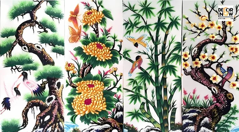 Tranh phong thủy cho người mệnh thủy giúp thu hút tài lộc, vượng khí 13 tranh phong thủy tùng cúc trúc mai