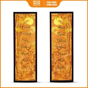 Tranh trúc chỉ bộ đối Đức Sinh Thành Muôn Thuở Nào Quên DecorNow TC500