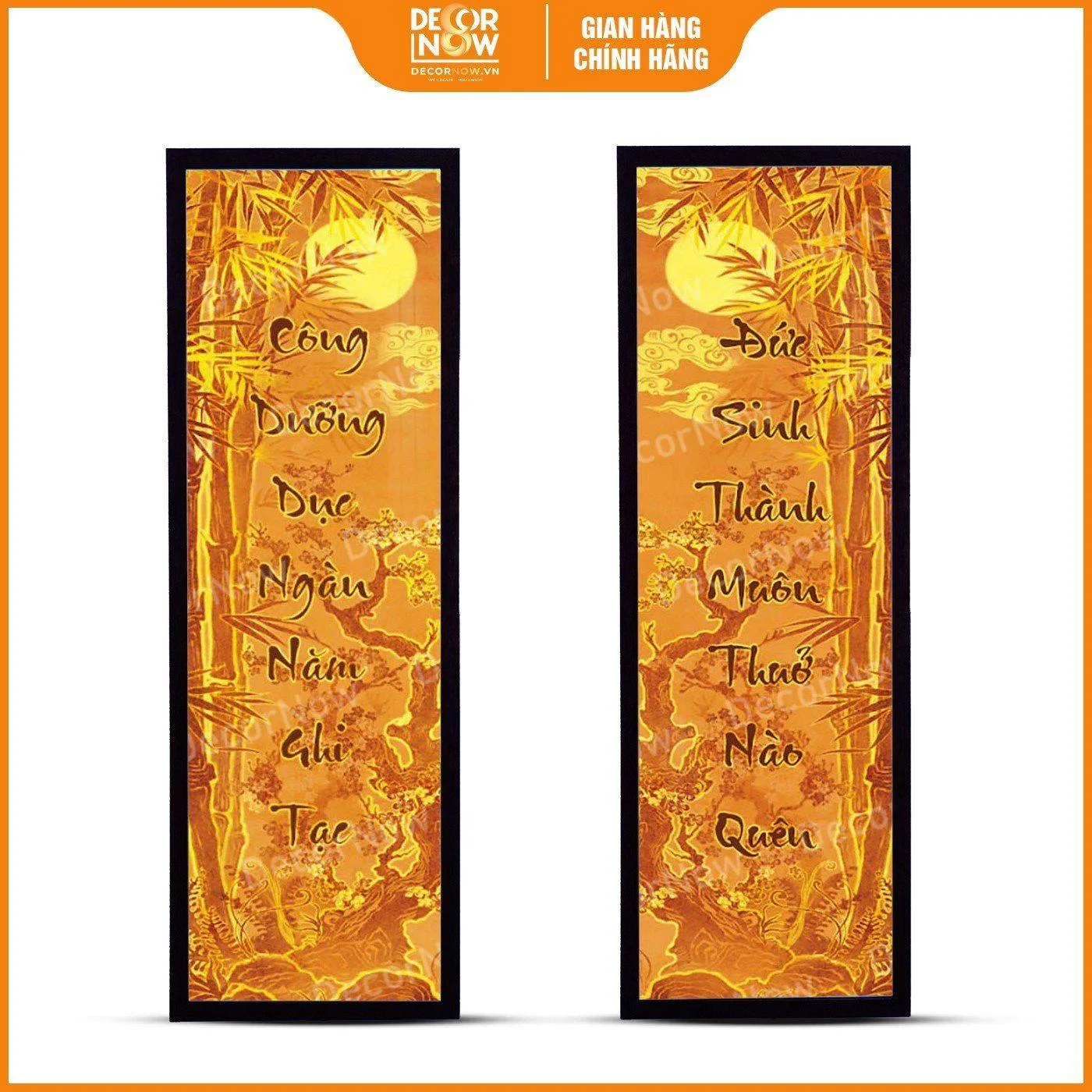 Tranh Trúc Chỉ In Đối Bộ Đối Đức Sinh Thành Muôn Thuở Nào Quên DecorNow TC500 1 Tranh trúc chỉ bộ đối Đức Sinh Thành Muôn Thuở Nào Quên DecorNow TC500