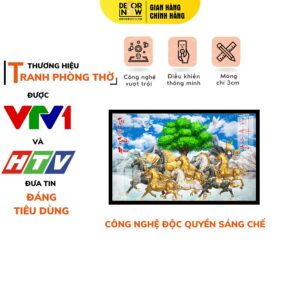 Tranh Đèn Hiện Đại In Ngang Mã Đáo Và Câu Đối DECORNOW DCN-HD813