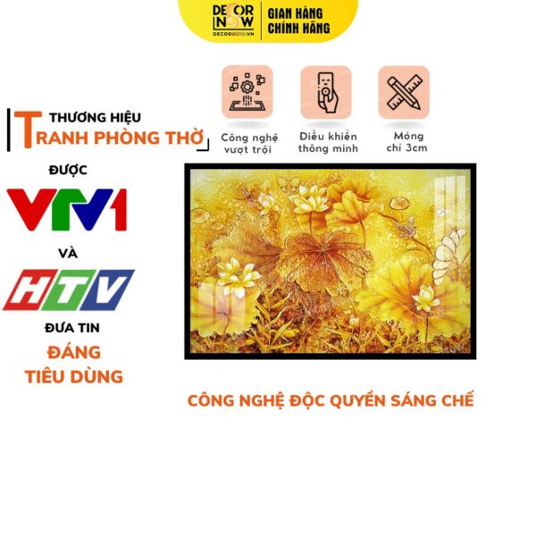 Tranh Trúc Chỉ In Ngang Mẫu Hoa Sen Có Chim Indochine DECORNOW DCN-TC543