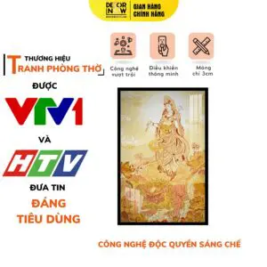 Tranh Đèn Hiện Đại In Đứng Văn Thù Sư Lợi DECORNOW DCN-TC556