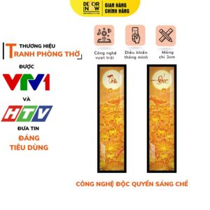 Tranh Trúc Chỉ In Đối Chữ Tâm Đức DECORNOW DCN-TC563